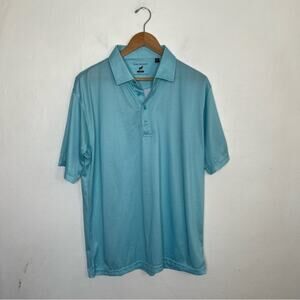 Horn Legend Performance Luxury Blue White Gingham Polo Embroidered Sleeve Shirt